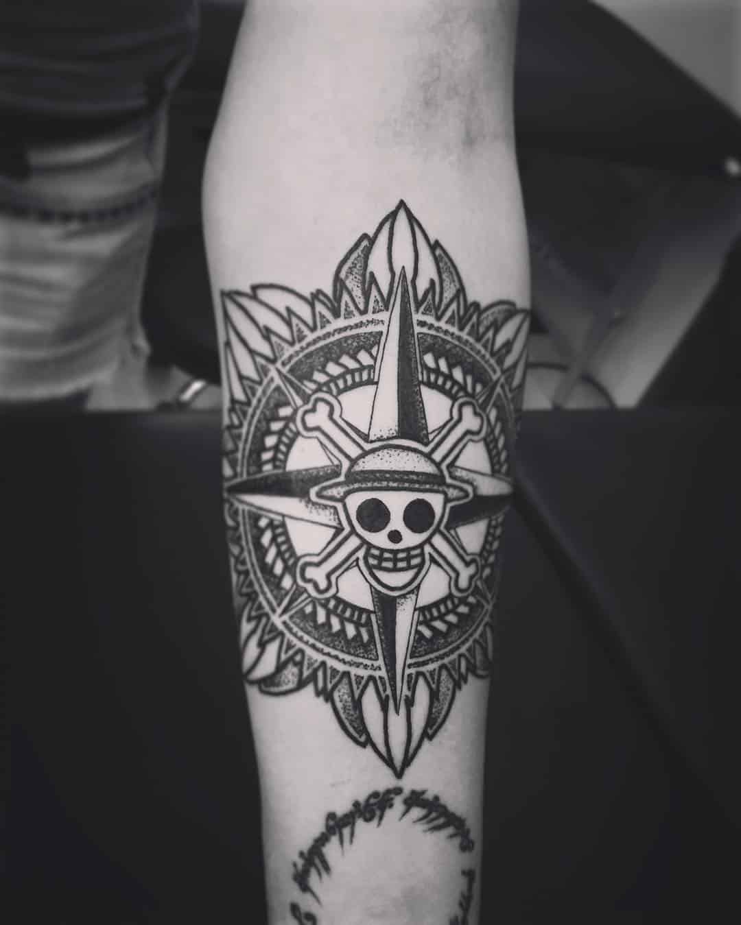 one piece tattoo designs black and white