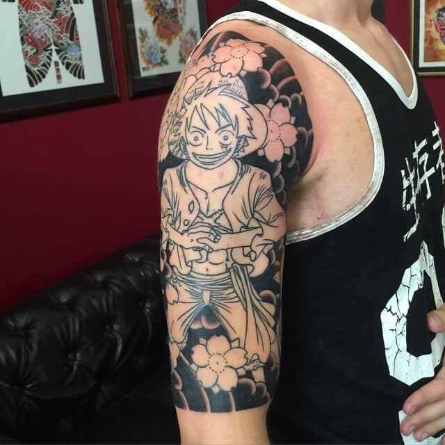 24 Anime Sleeve Tattoos That Are Seriously Epic