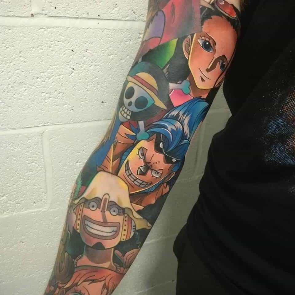 one piece tattoo sleeve