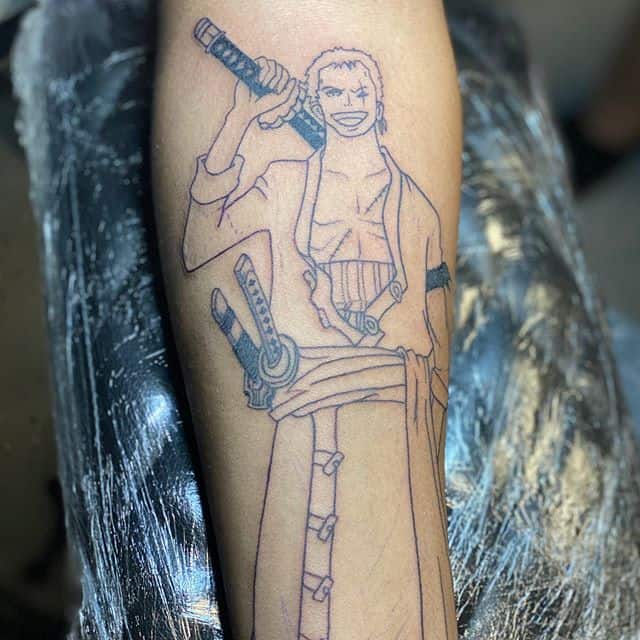 roronoa zoro arm tattoo