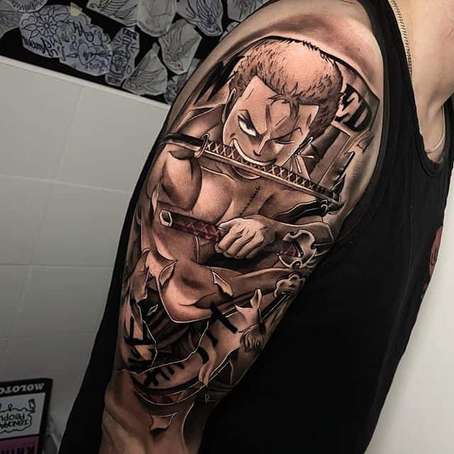 Tattoos Geeks - ➡️ Roronoa Zoro, from One Piece