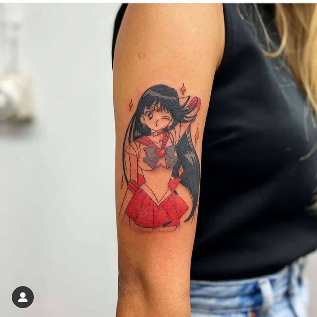 sailor mars arm tattoo