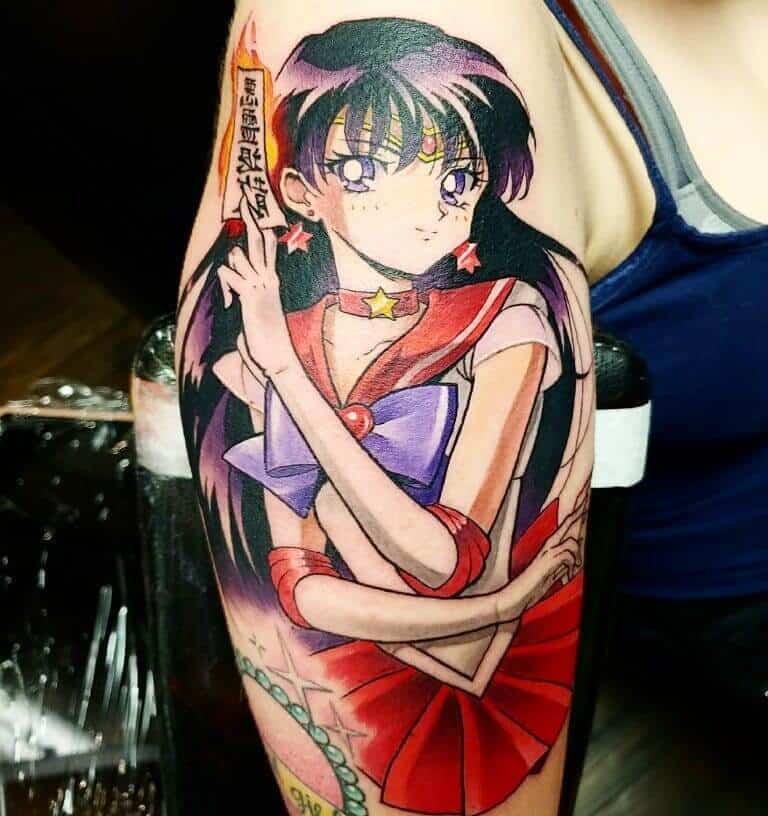 sailor mars sleeve tattoo