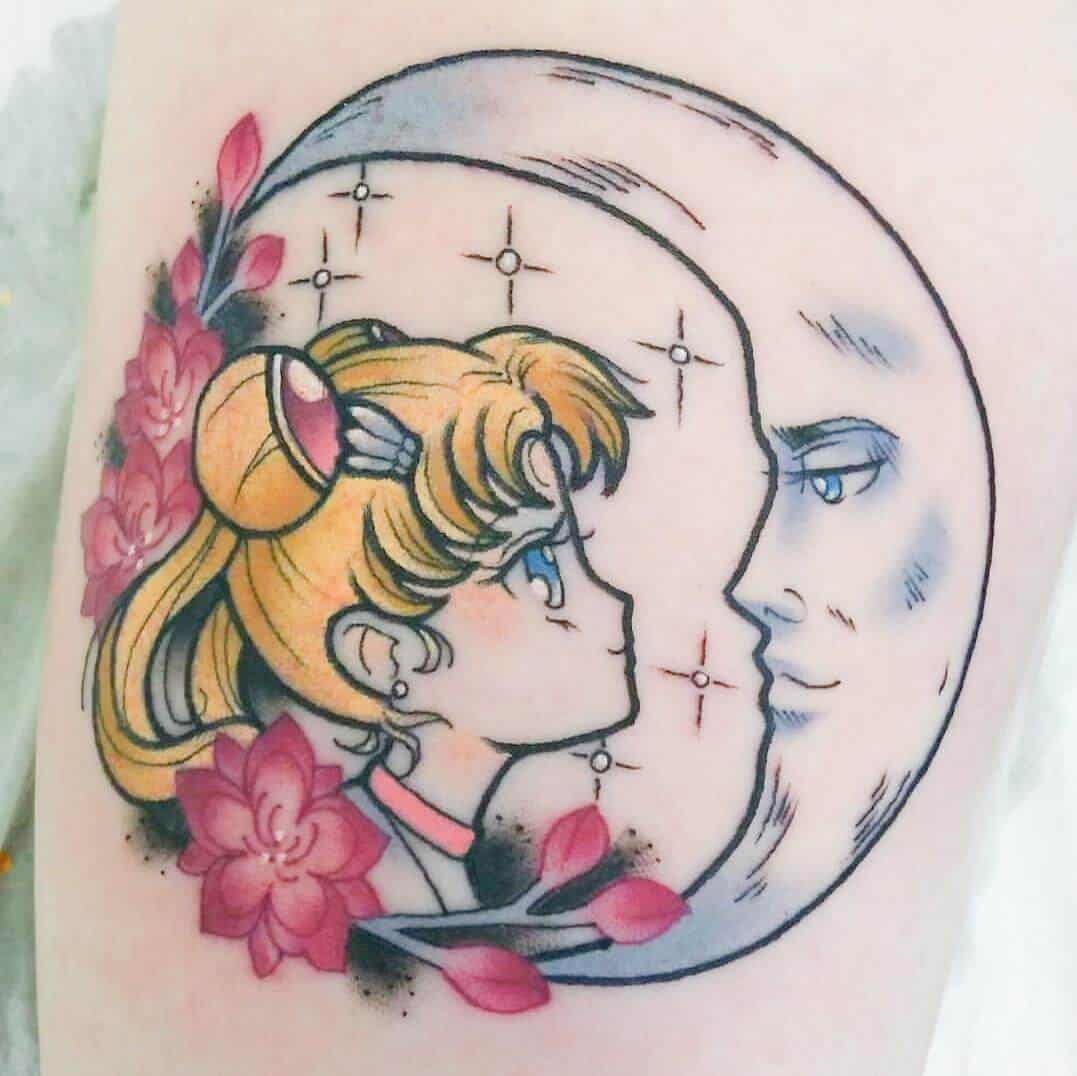 sailor moon arm tattoo