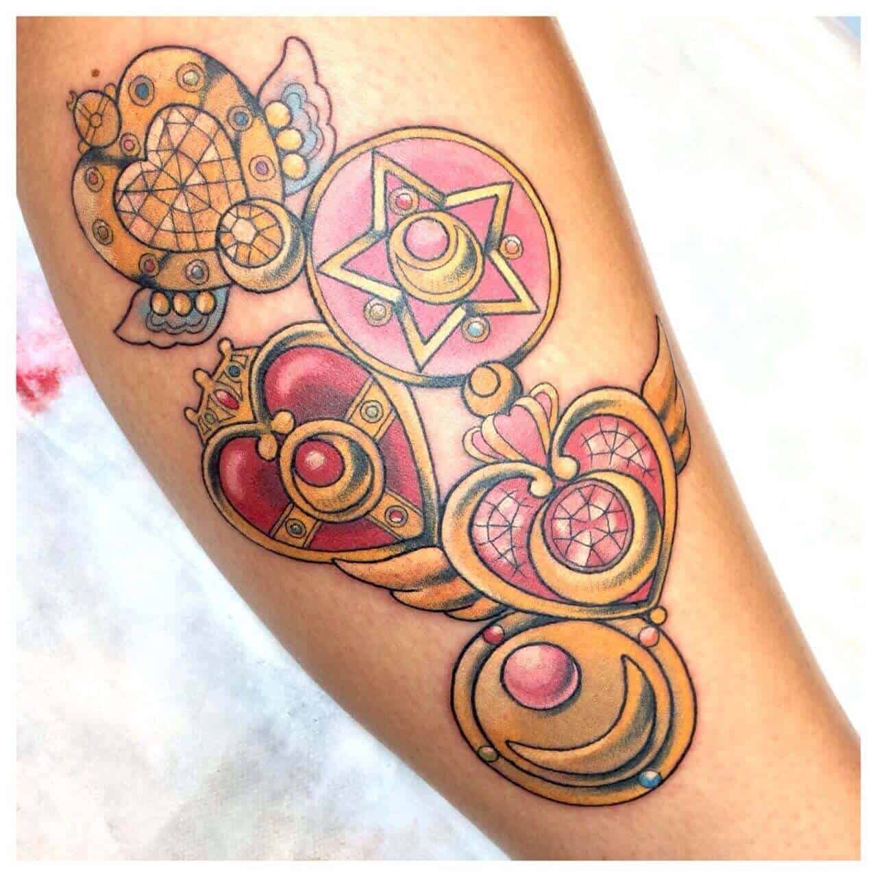 sailor moon crystal flower tattoo