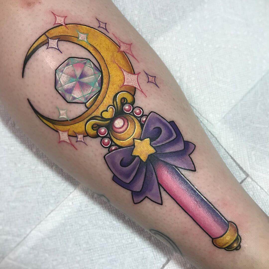 sailor moon wand tattoo