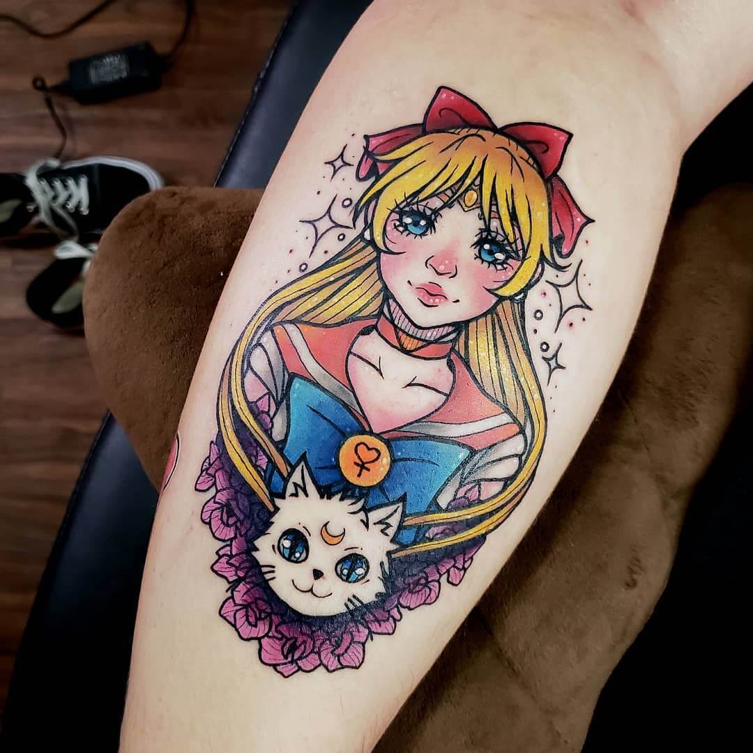 sailor venus leg tattoo