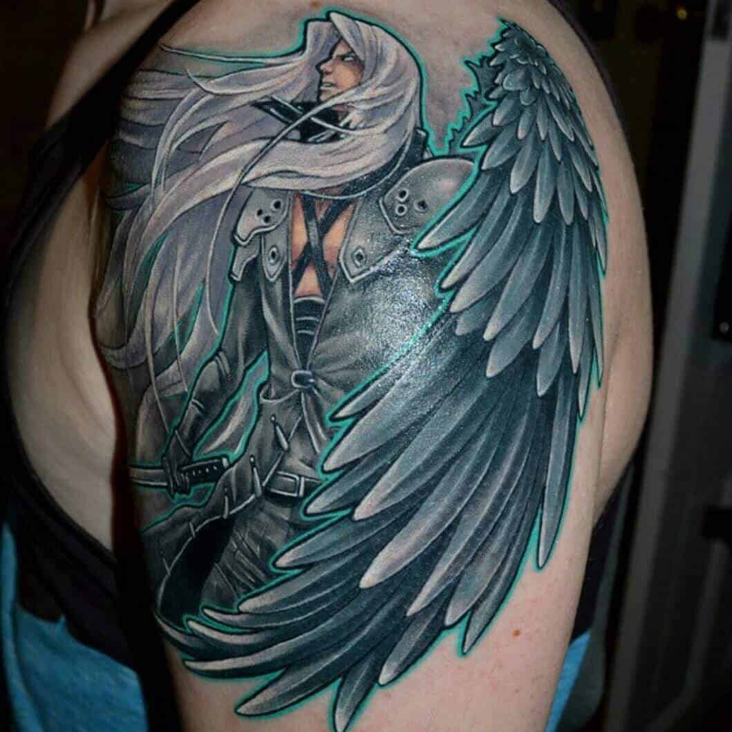 sephiroth tattoo on arm