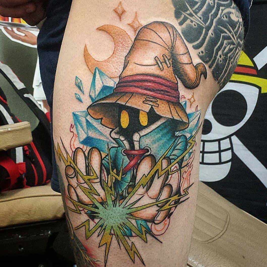 vivi tattoo on thigh