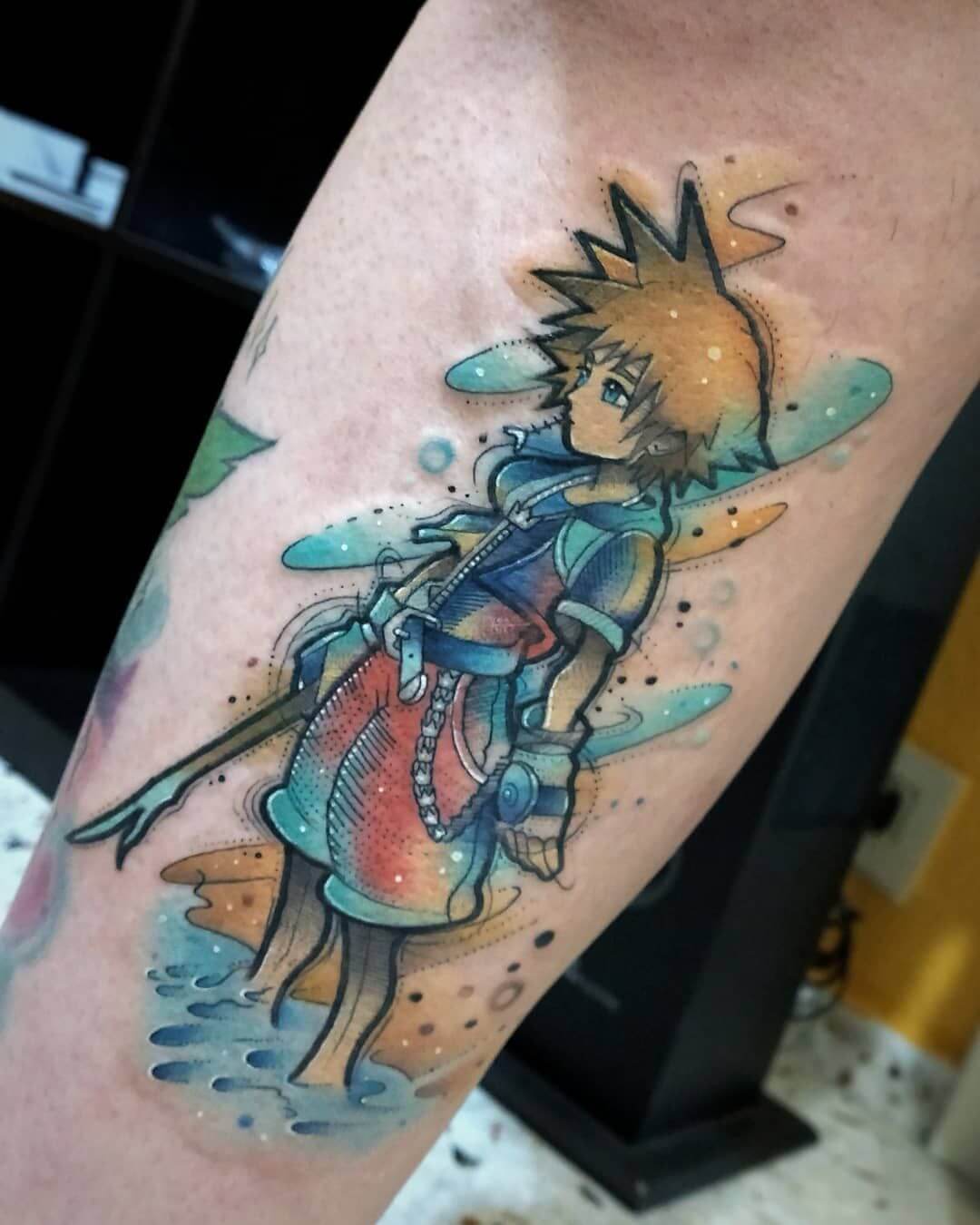 watercolor sora tattoo