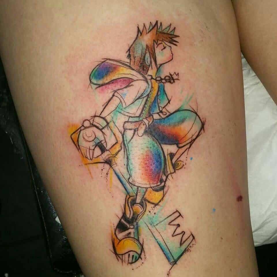 watercolor sora tattoo