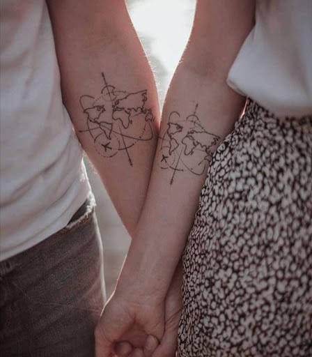 tattoos on boyfriend and girlfriend arms