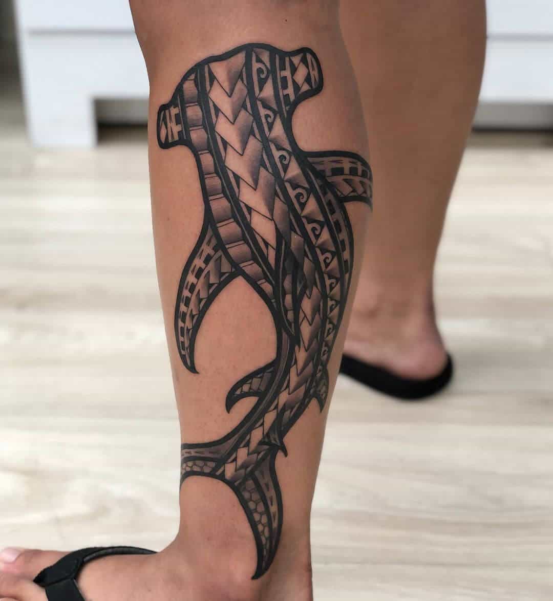 hawaiian shark tattoo