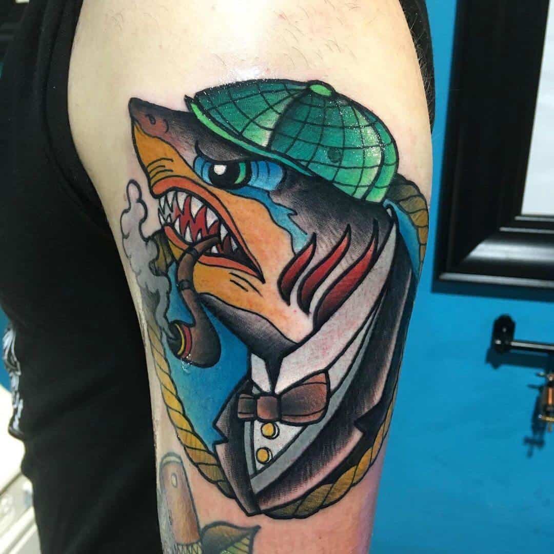 shark tattoo traditional