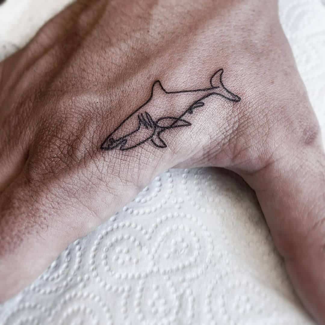 small shark tattoo