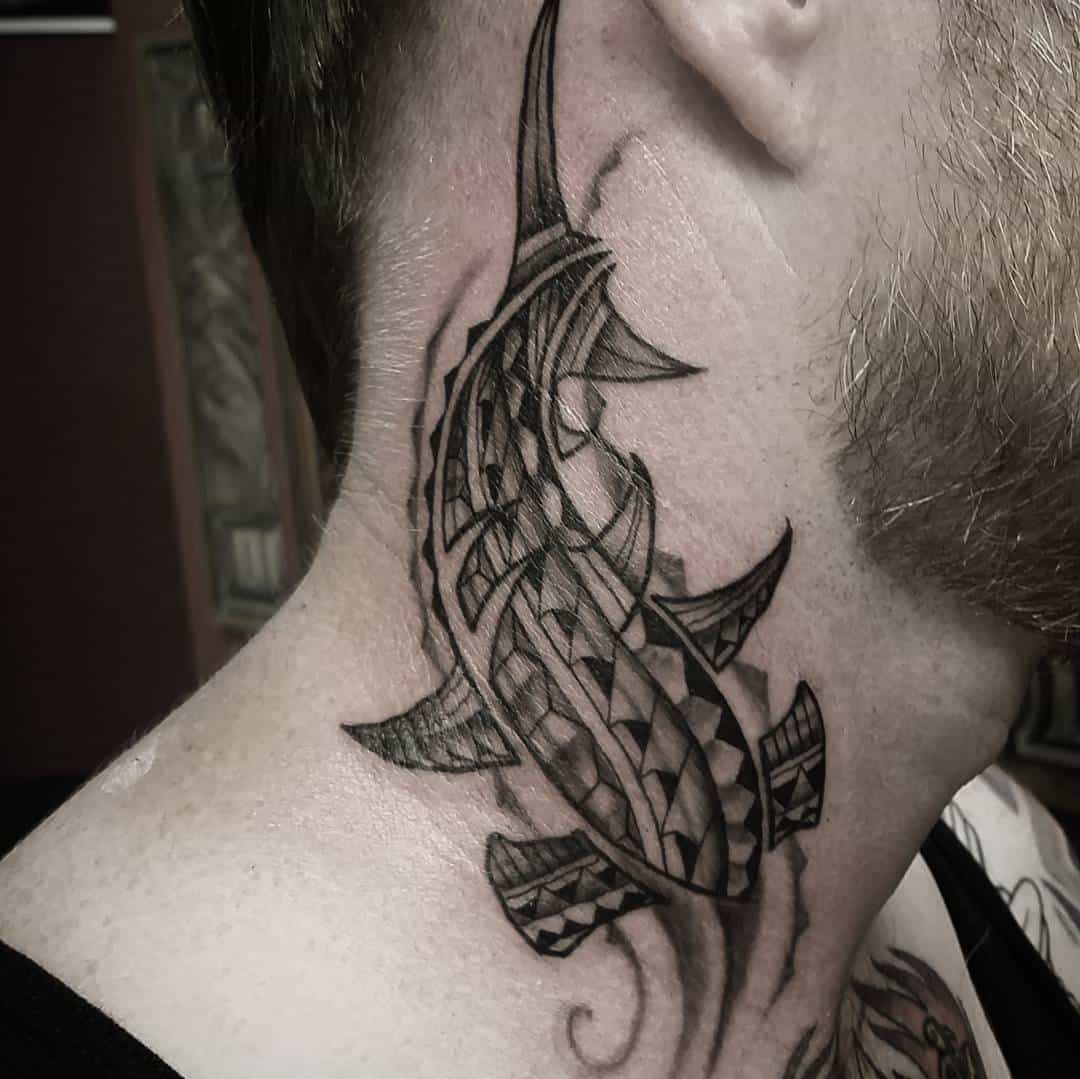 tribal hammerhead shark tattoo