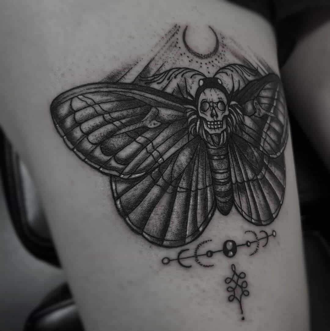 death moth tattoo butterfly