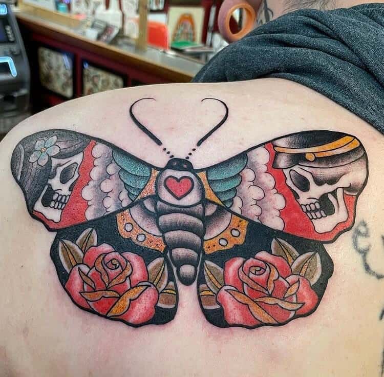 Traditional Moth tattoo by MsMorbidArts on DeviantArt