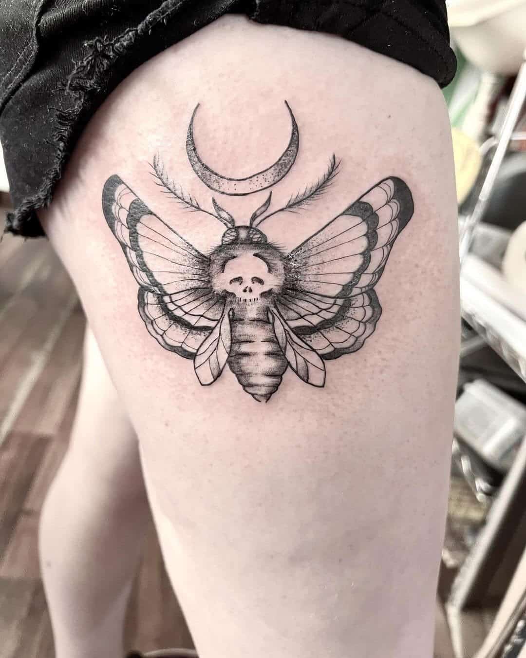 Tattoo uploaded by Hugo Leander  Bg deathmoth on chest  Tattoodo