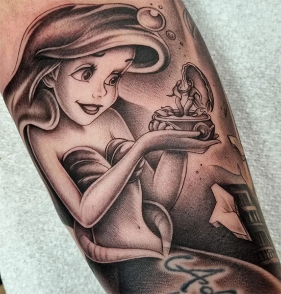 50 Amazing Little Mermaid Tattoos