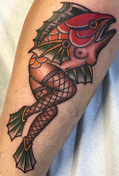 Weird mermaid tattoo