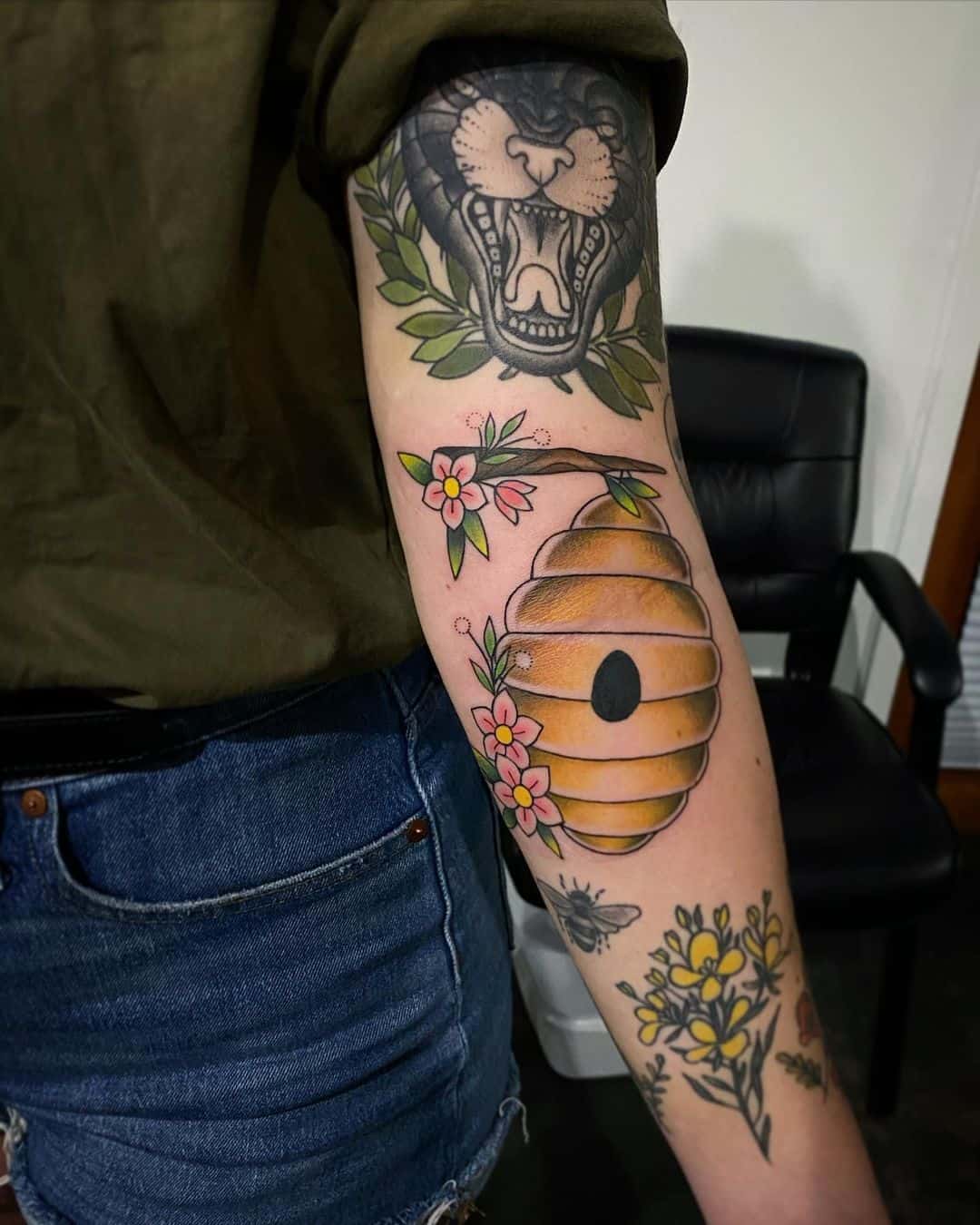 bee hive tattoo
