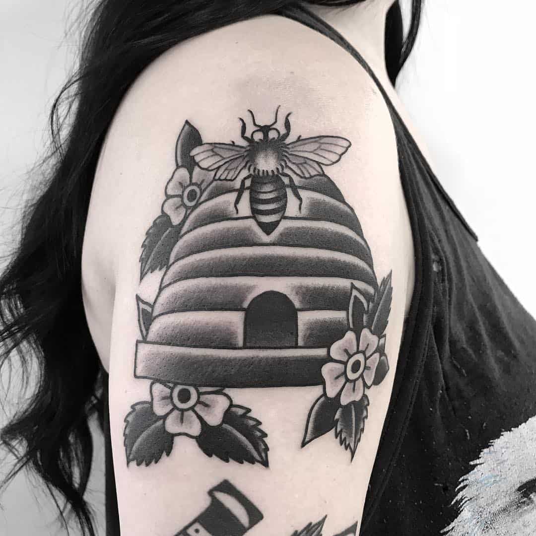 bee hive tattoo