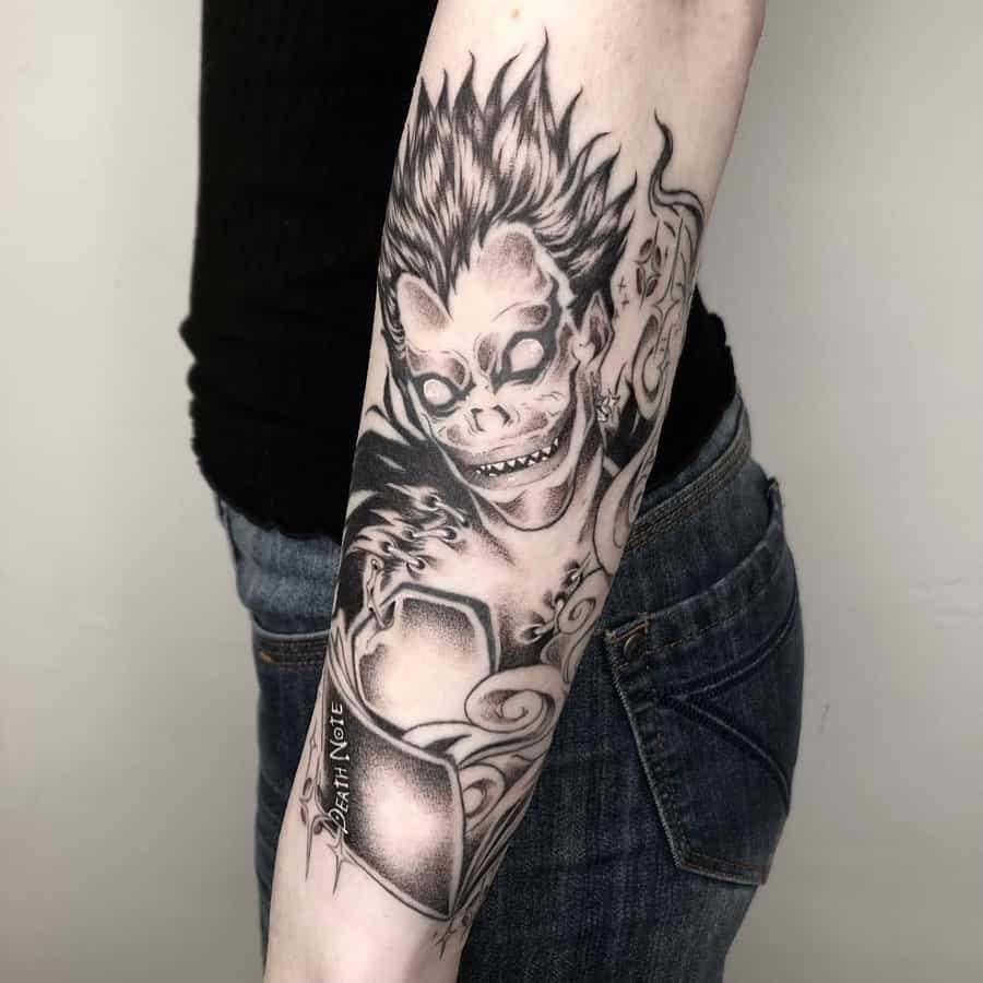 World Tattoo Gallery on Twitter Ryuk tattoo done by  Abra Blk Tattoo  httpstcoBnc409q5qW  Twitter