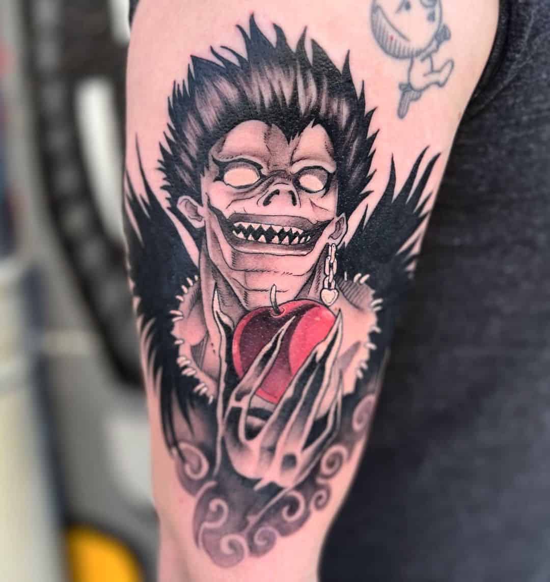 Tokyo ghoul sleeve i got this weekend from Mathilda at Skin Design Tattoo  in Las Vegas NV  Anime tattoos Sleeve tattoos Naruto tattoo