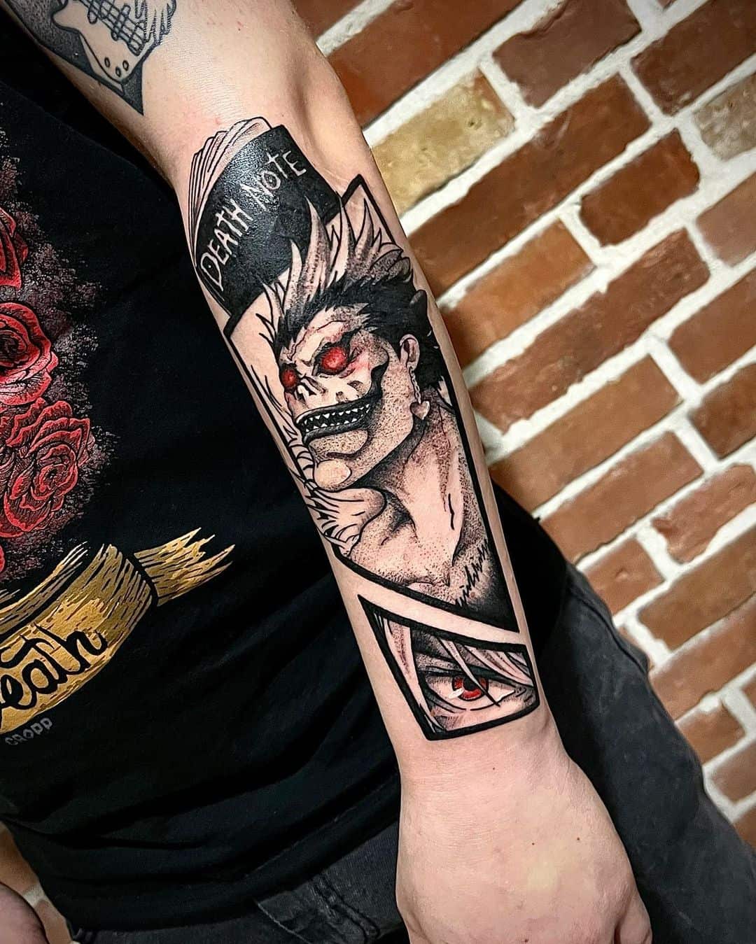 50 Death Note Tattoo Designs For Men  Japanese Manga Ink Ideas