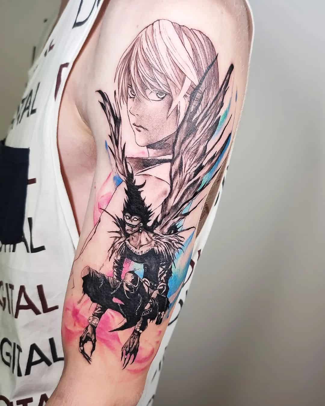8 Me gusta 0 comentarios  AnimeTattoo animetatto en Instagram Light  Yagami  The Shinigami Ryuk  is one good tatt  Cool tattoos Tattoos  Fun to be one