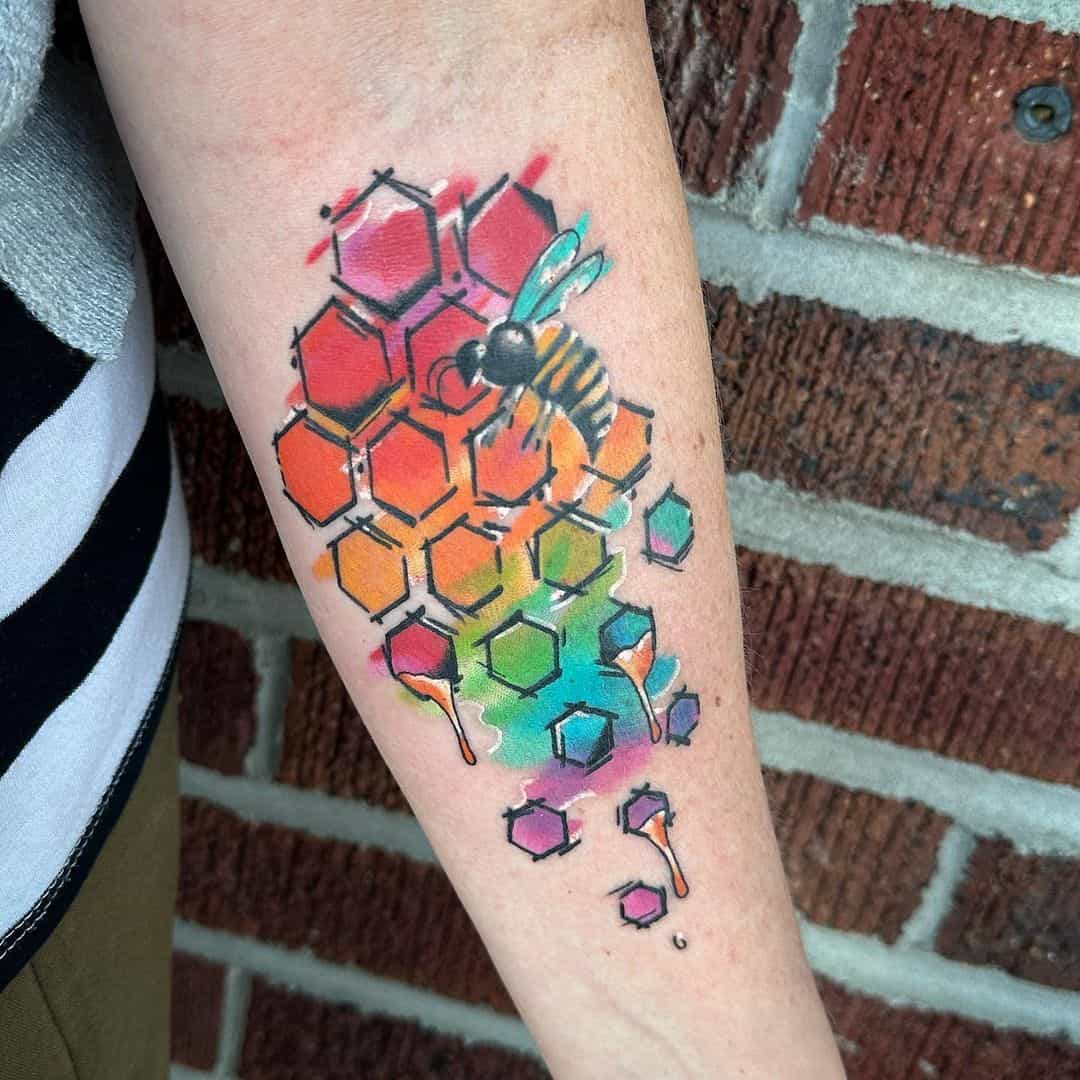 honeycomb tattoo