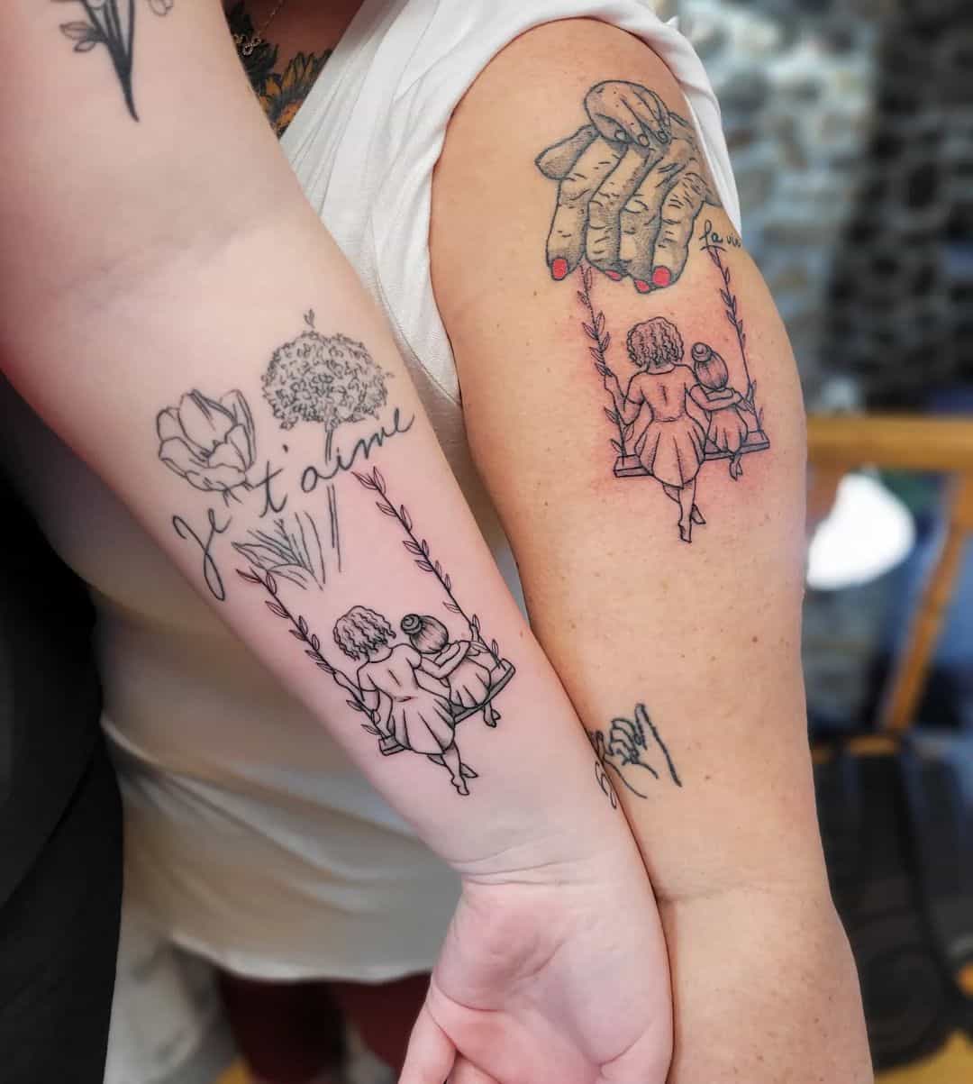 42 Sweet  Meaningful Mother and Daughter Tattoos  Peanut