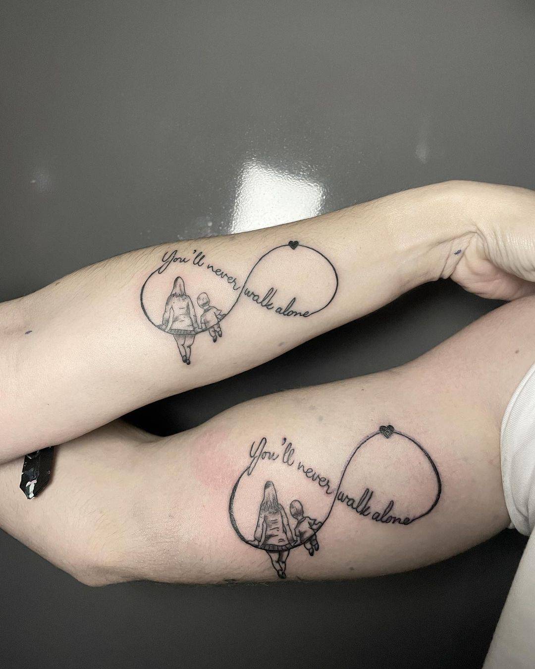 Mother and Son Tattoos 39 Design Ideas  Peanut