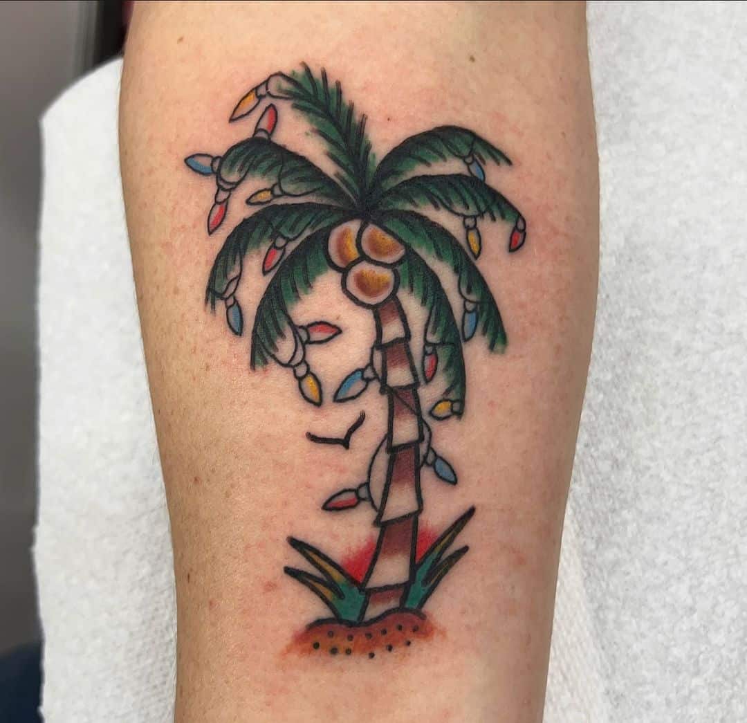 palm tree tattoo