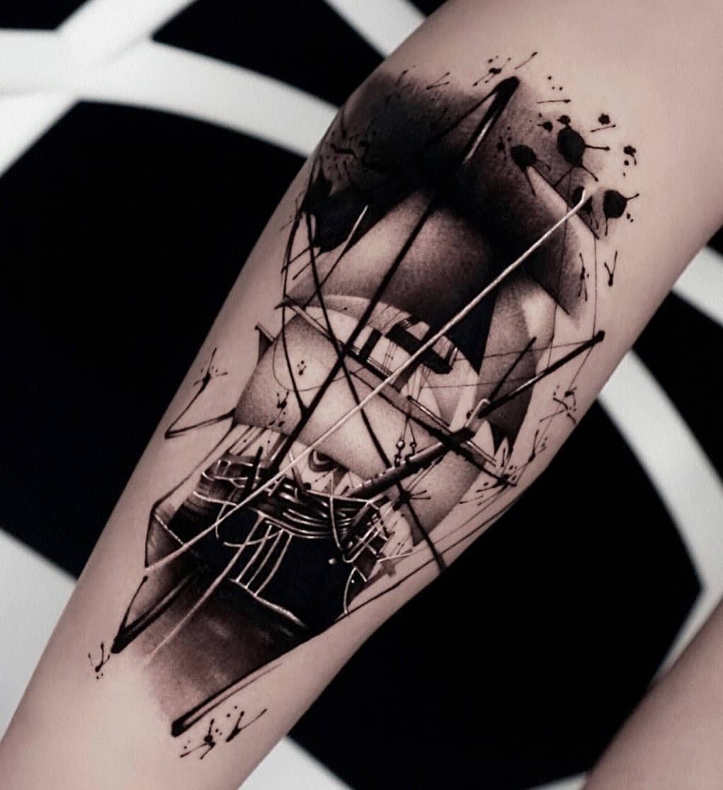 pirate ship tattoo