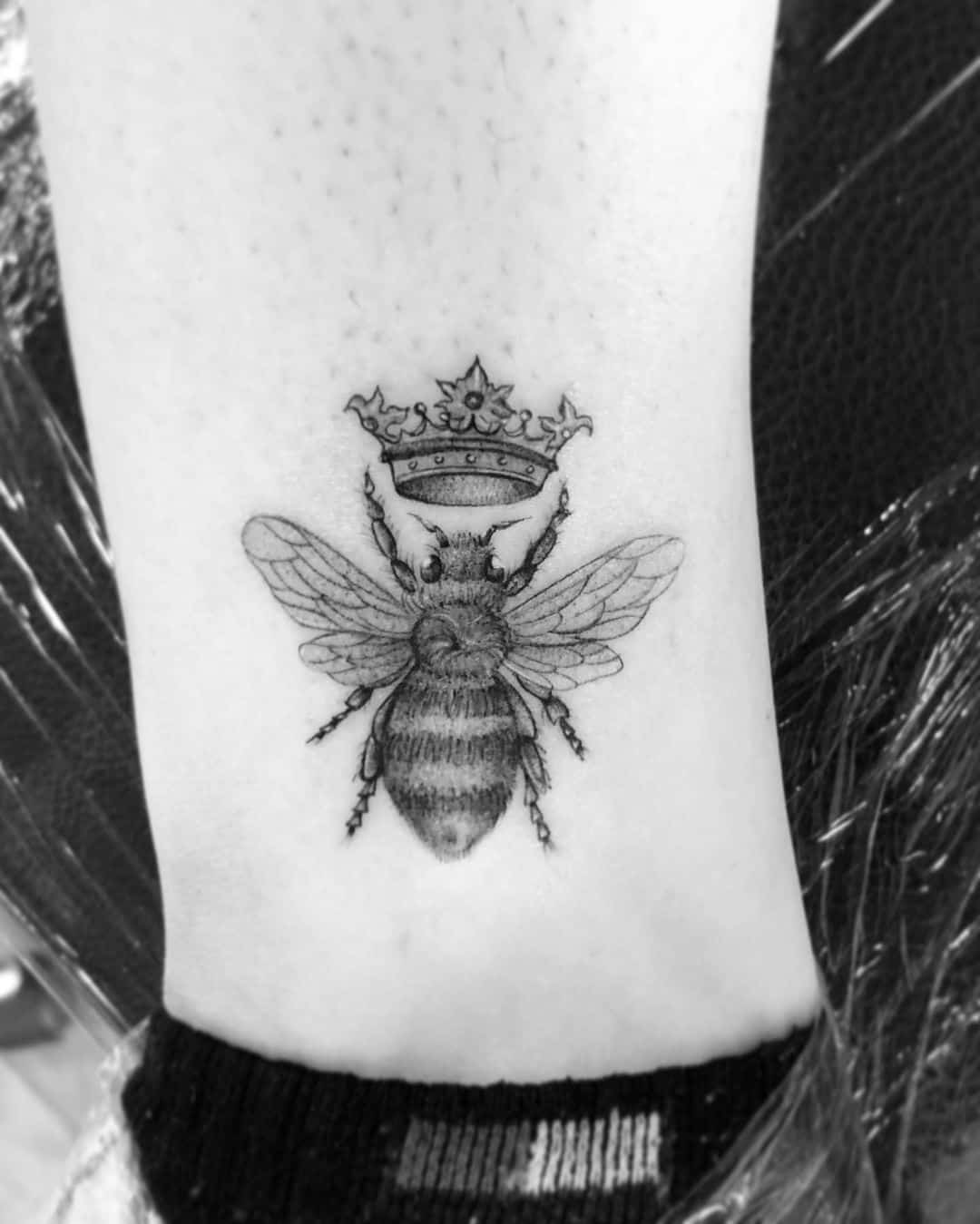 10 Queen Bee Tattoo Ideas In Bee With Crown Tattoo  More With Queen Bee  Tattoo Placement Ideas  Fashion