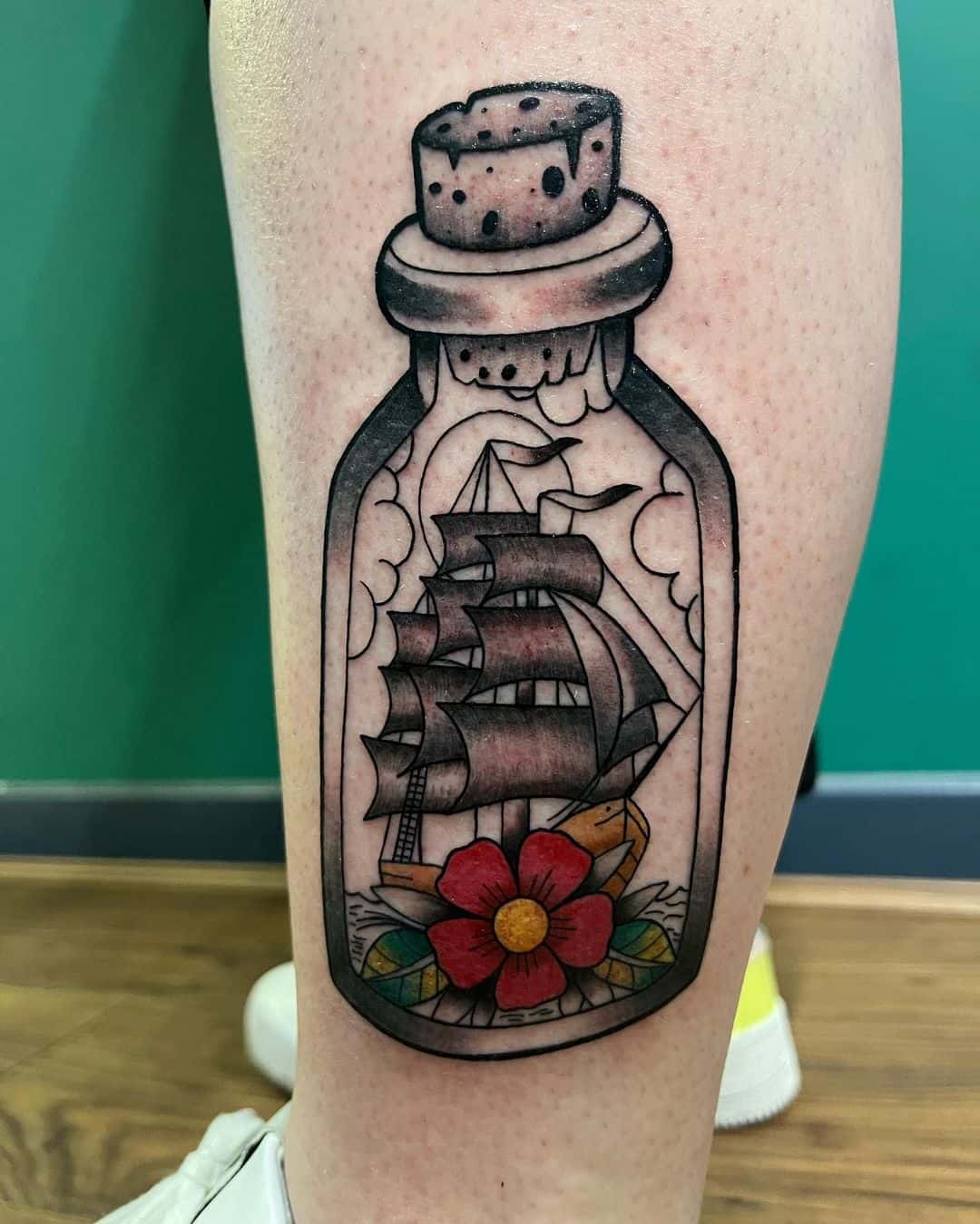 ship in a bottle tattoo