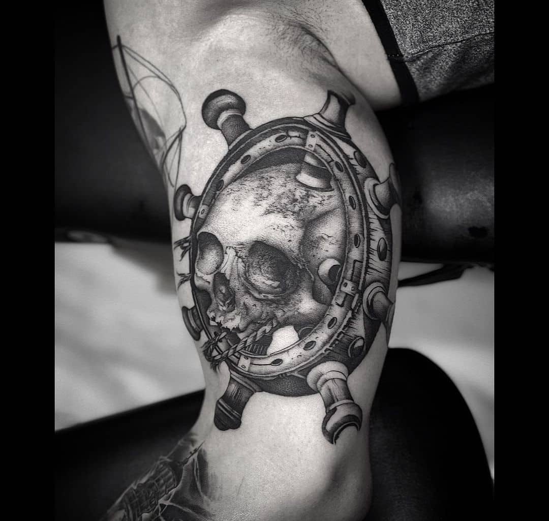 ship wheel tattoo