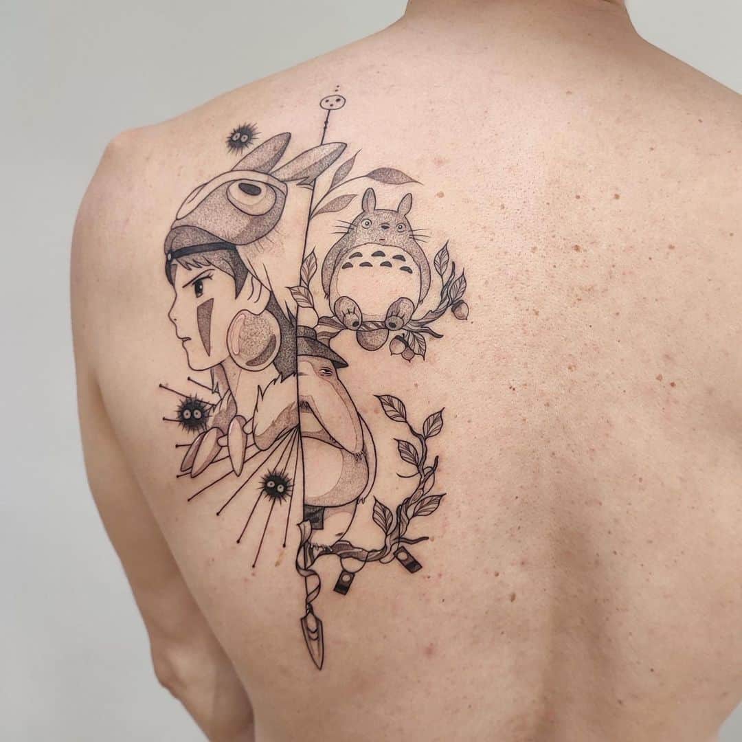 Princess Mononoke Tattoo Design by pinkh0rns on DeviantArt