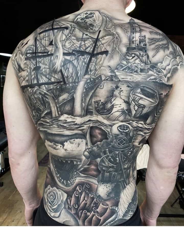 sunken ship tattoo