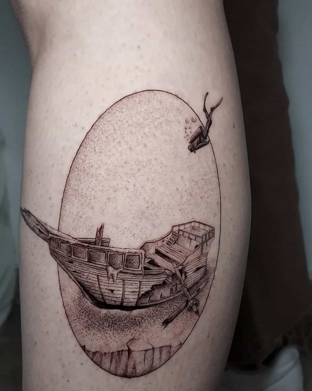 sunken ship tattoo