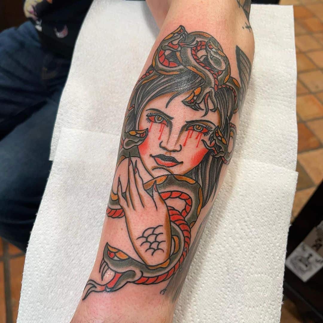 traditional medusa tattoo