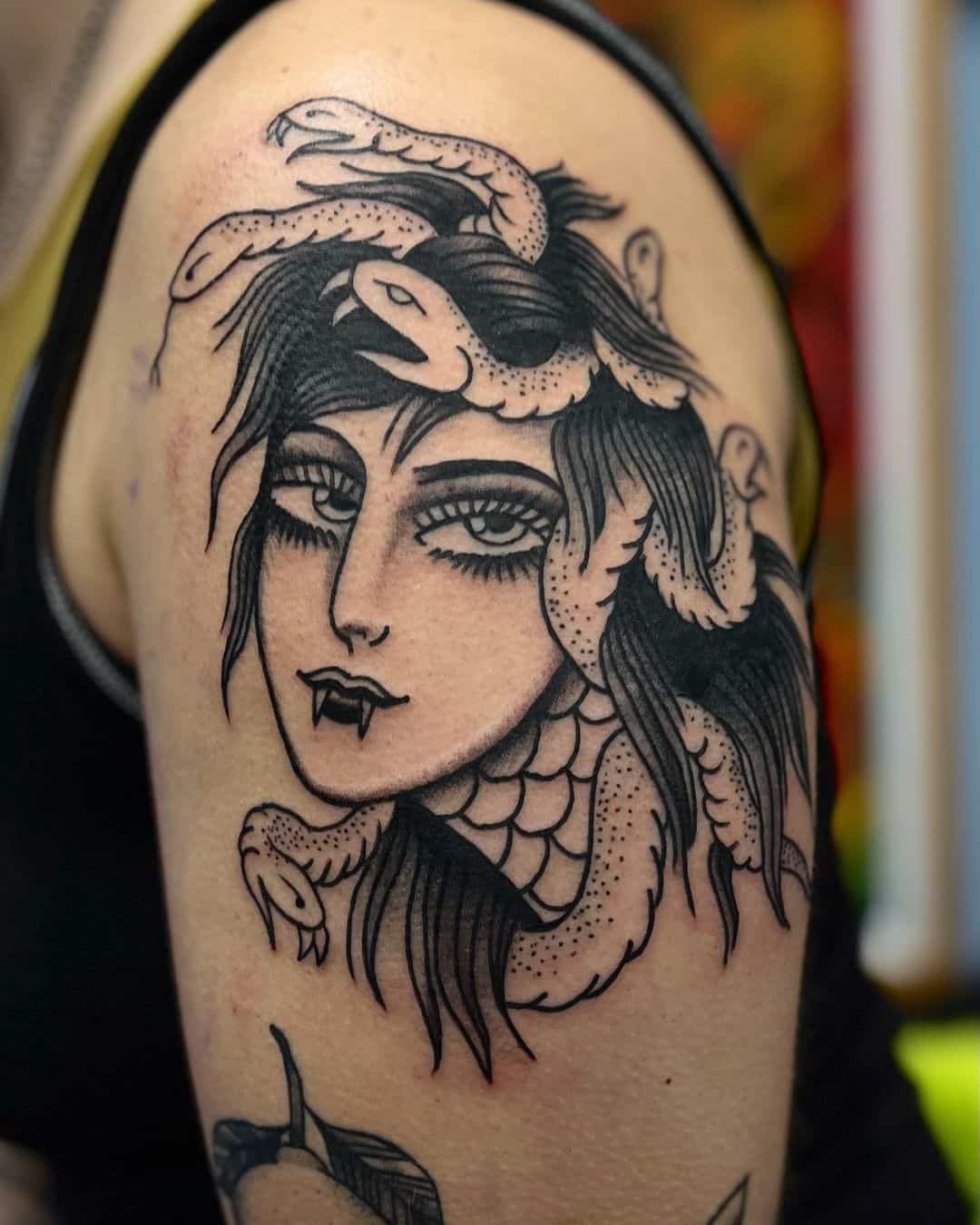 traditional medusa tattoo