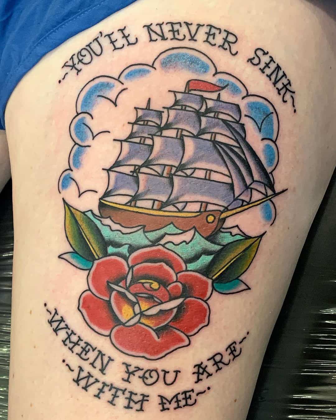 traditional ship tattoo