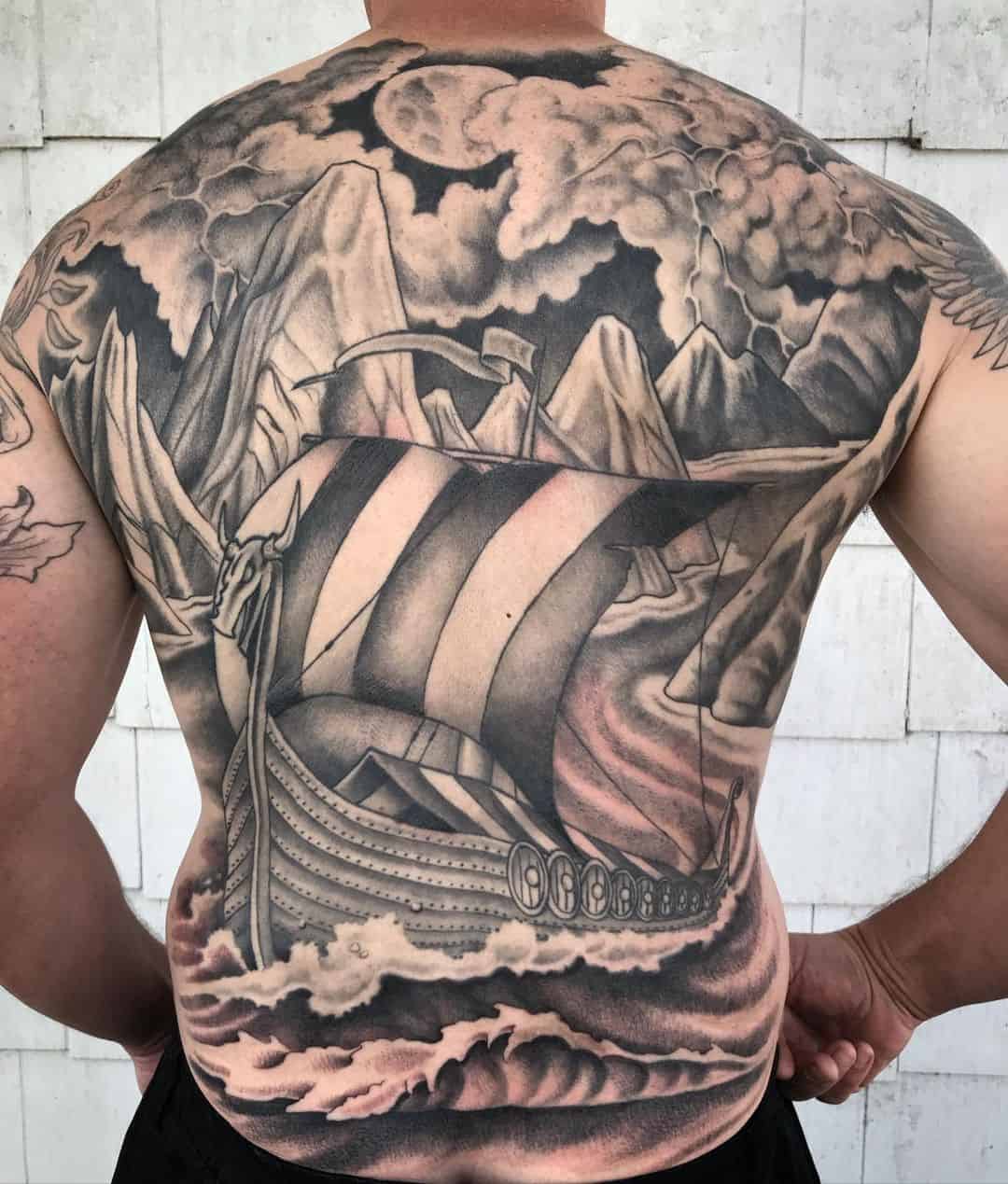 viking ship tattoo