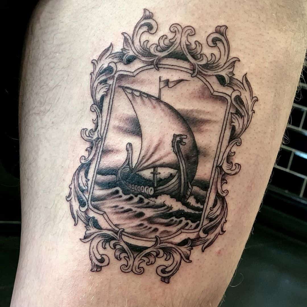 viking ship tattoo