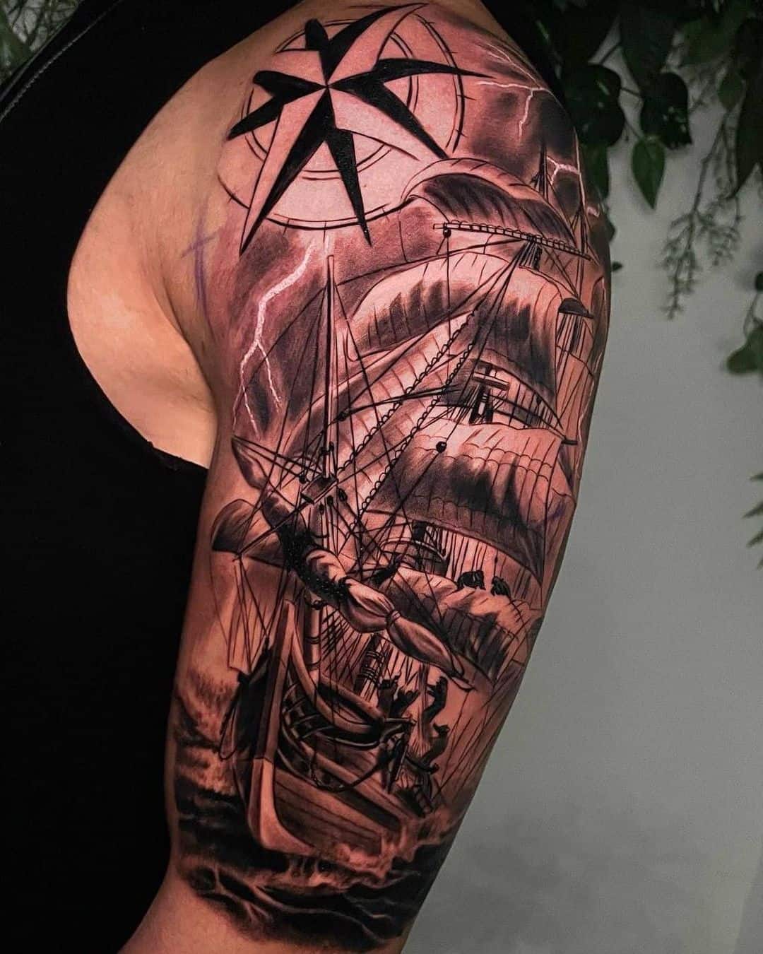 viking ship tattoo