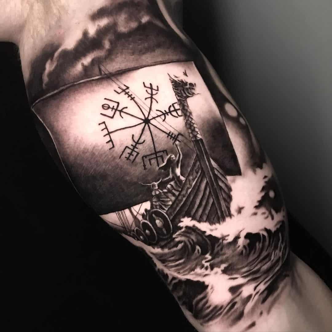 old school sailboat tattoo