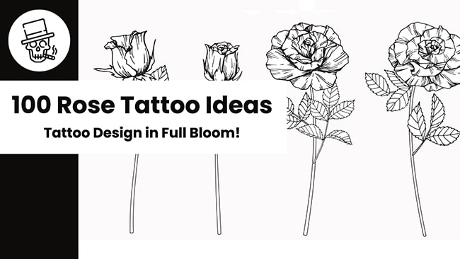 Rose Tattoo Stencil Vector Images over 620